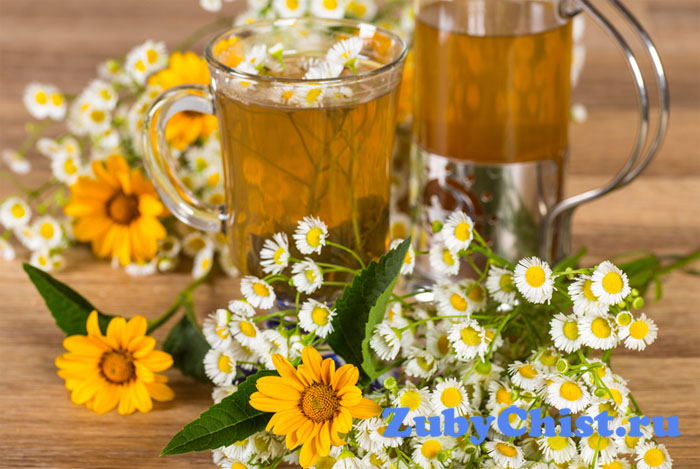 Ромашка и колендула для полоскания